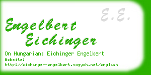 engelbert eichinger business card